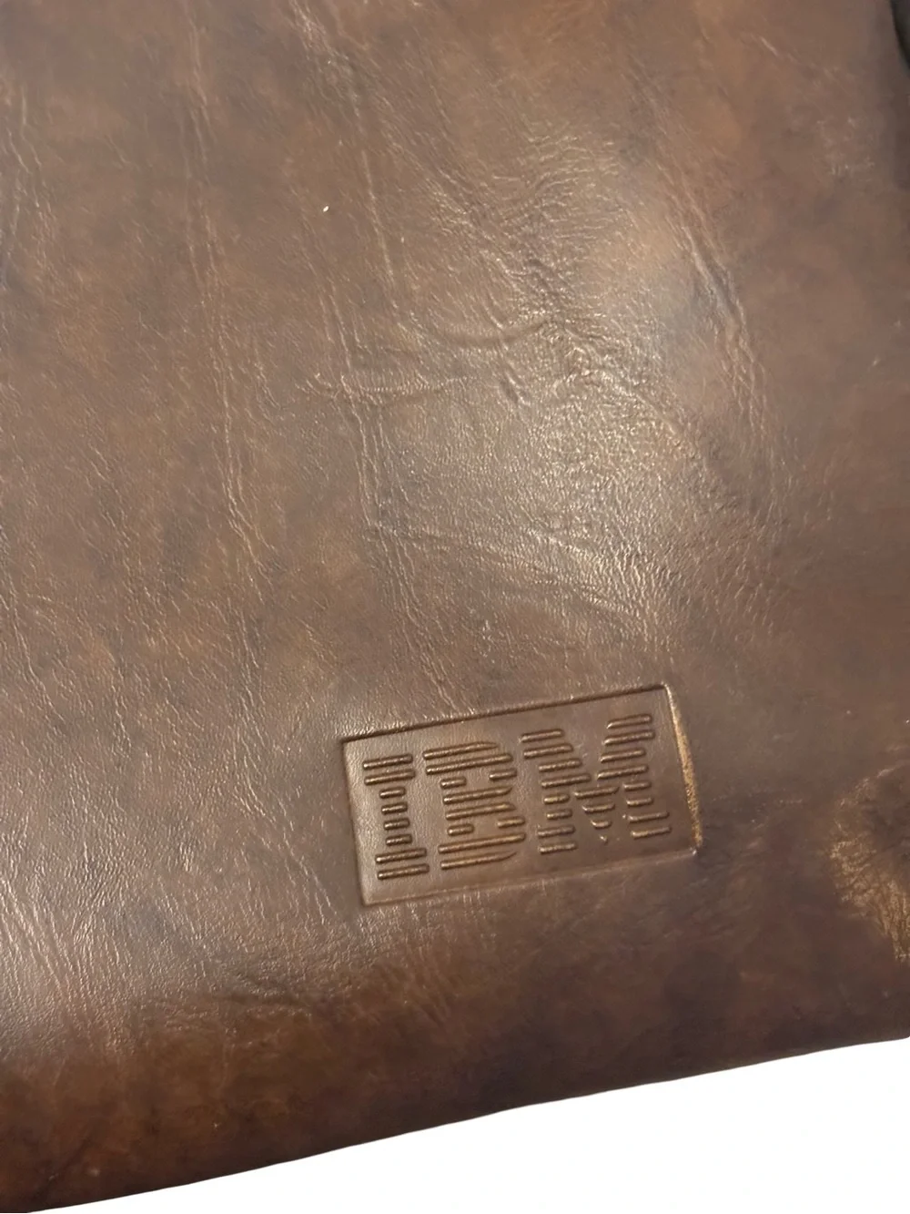 Brown Leather Briefcase Collectible Durable Old Money Portfolio Tote or Caryall